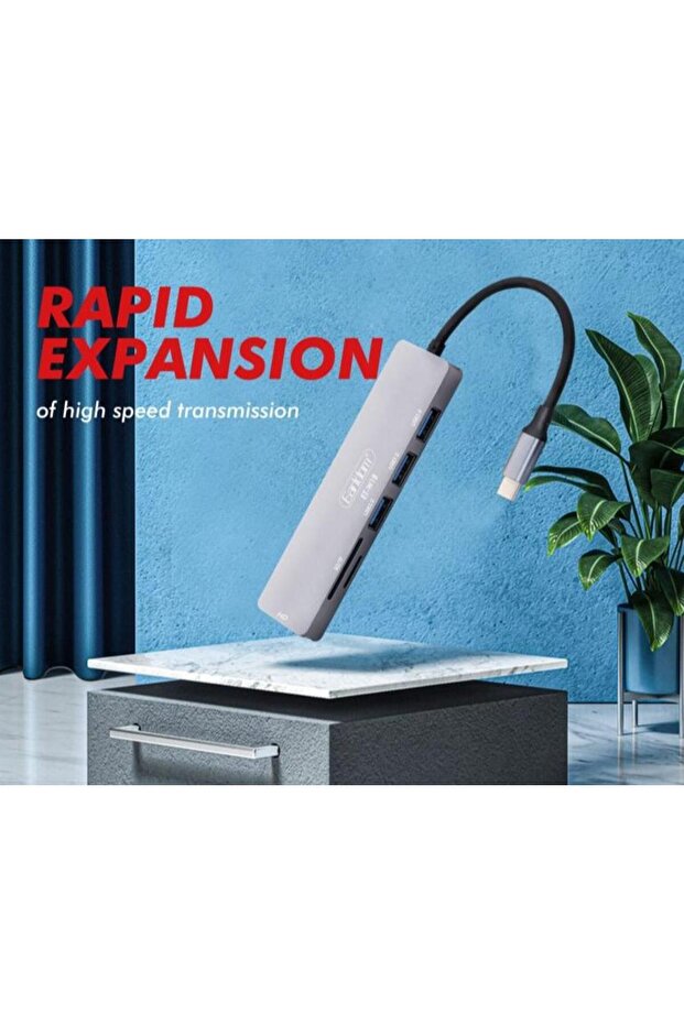 محول متعدد الوظائف W 18 USB-C 6 في 1 - 1