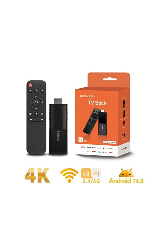 جهاز تلفزيون ذكي TVR3 بنظام أندرويد 9، جهاز بث 4K HDR مع ذاكرة وصول عشوائي 4 جيجابايت وسعة تخزين 32 جيجابايت