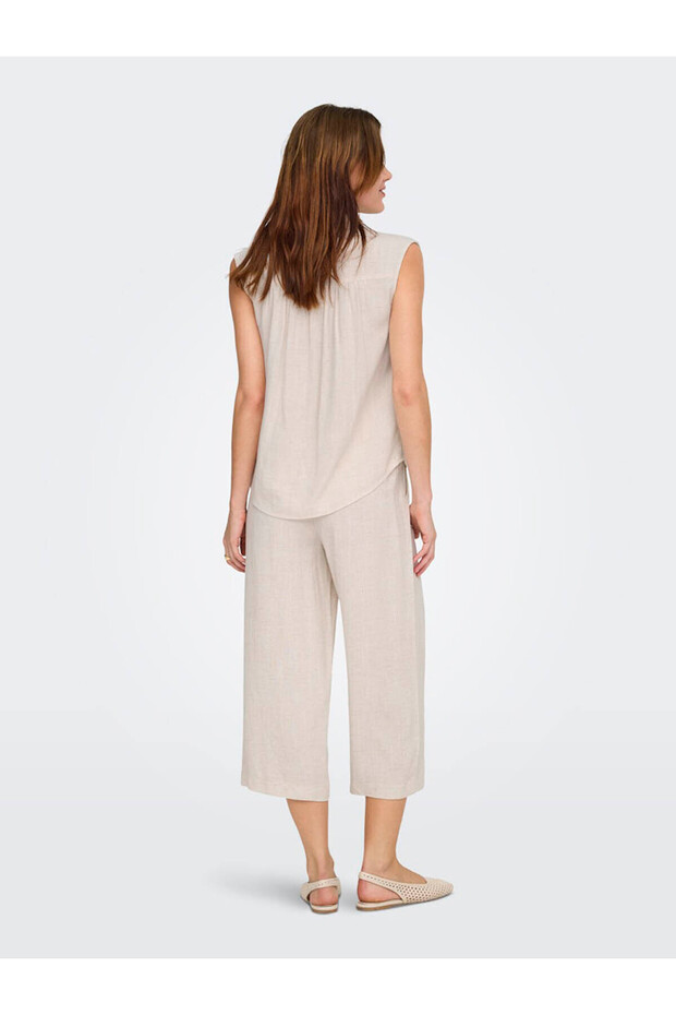 Onlsıesta S/L Linen Bl Shirt Pnt Noos Bej Cămașă de damă 15367416 - 4