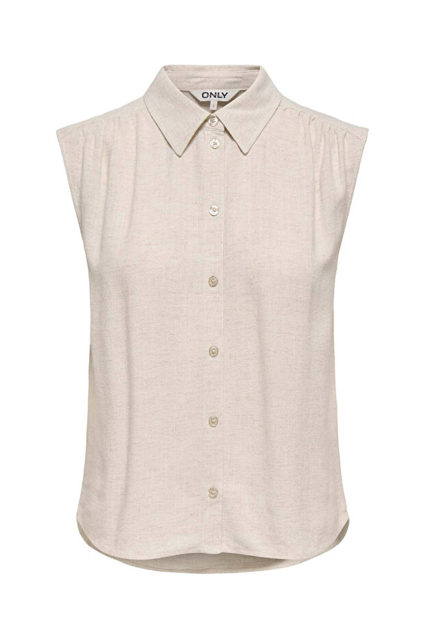 Onlsıesta S/L Linen Bl Shirt Pnt Noos Bej Cămașă de damă 15367416 - 1