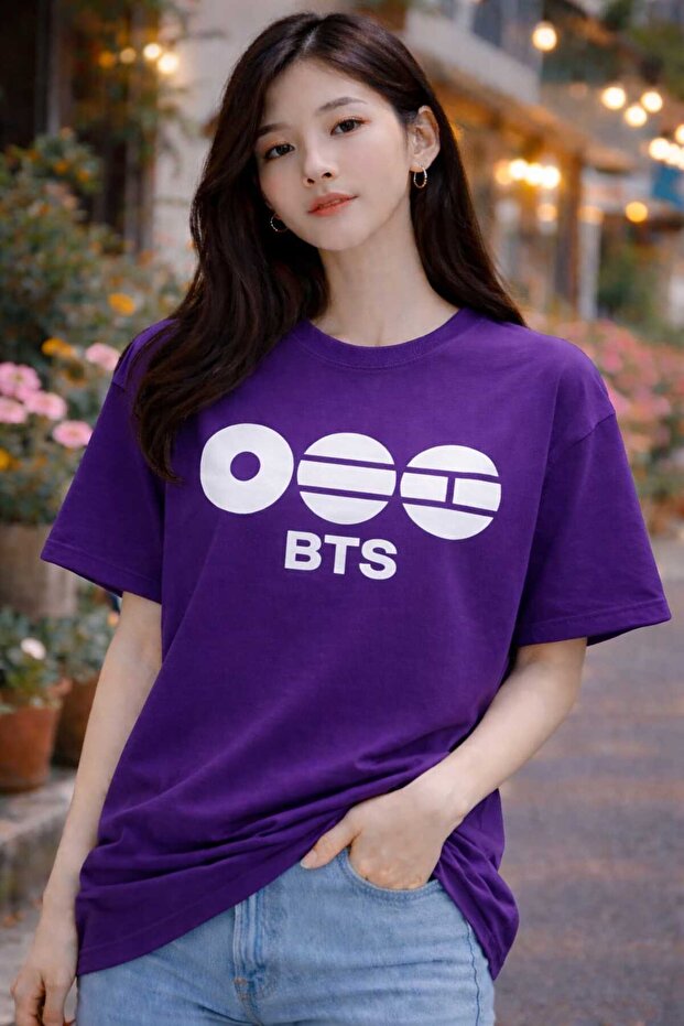تيشيرت كبير الحجم مطبوع عليه Arirang World Tour BTS