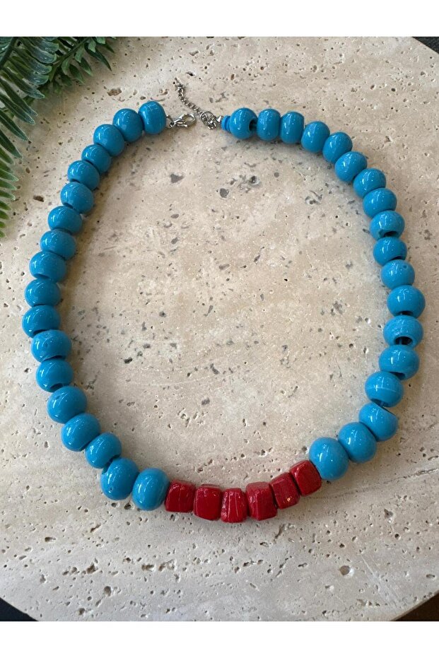 Handmade Evil Eye Bead Eye Glass Blue Necklace