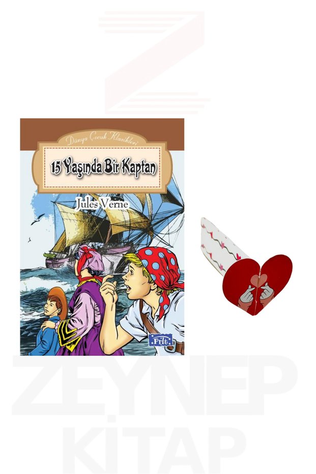 15 Yaşında Bir Kaptan - Jules Verne Dünya Çocuk Klasikleri (Heart Bracelet Gift)