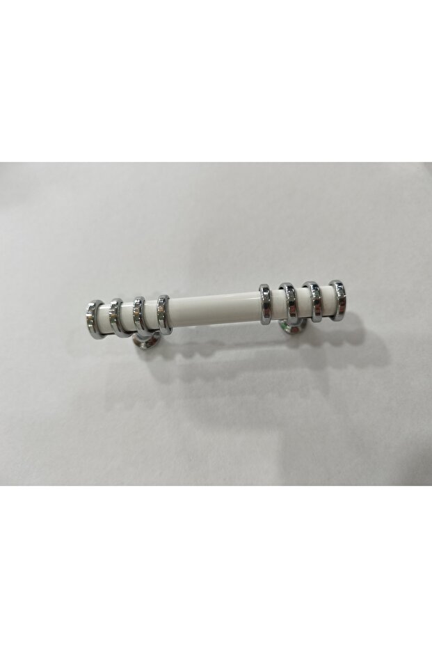 Light 64 mm (6.4 cm) White-Chrome 1 Piece Drawer Wardrobe Furniture Handle Children's Room Kitchen
