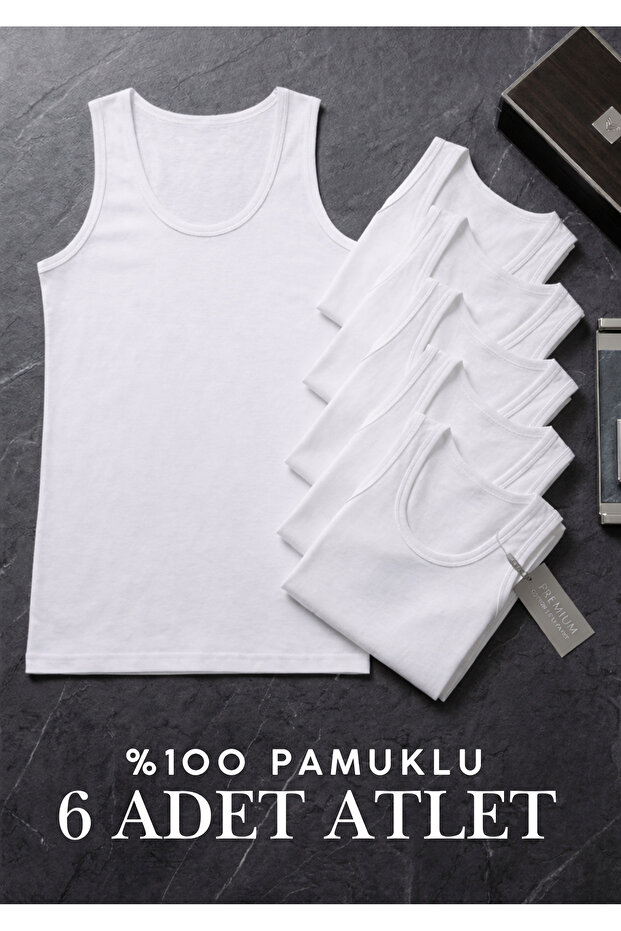 Cotton 6-Pack Men's Undershirts - Anti-Sweat Combed Cotton Undershirts