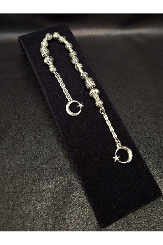 Imameli Model Zaza Metal Prayer Beads with Moon and Star Motifs