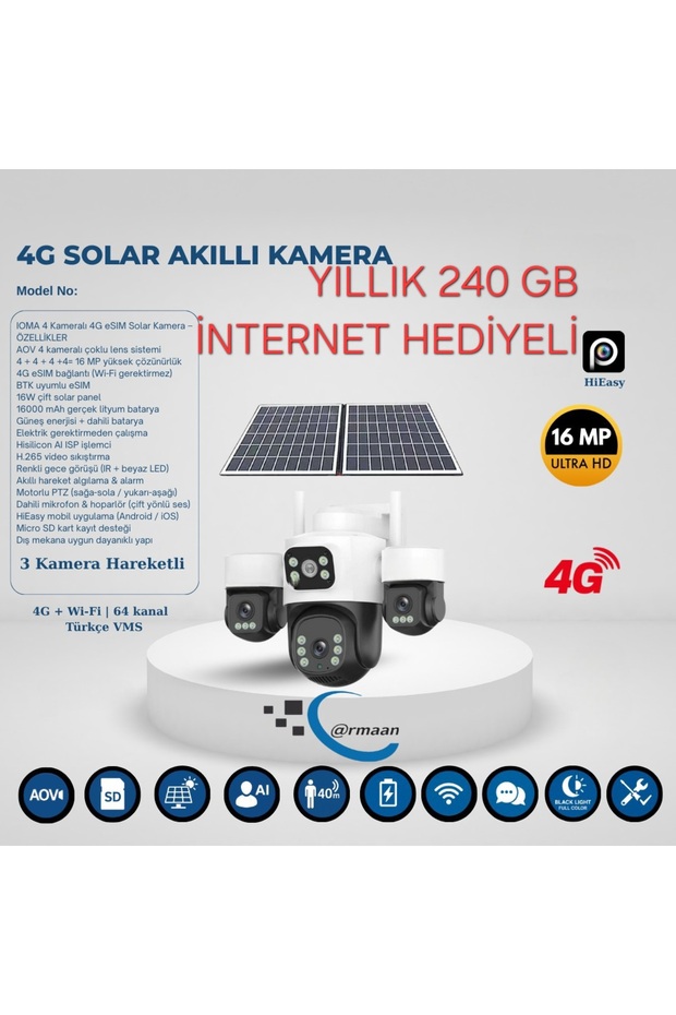 4g solar panelli kamera