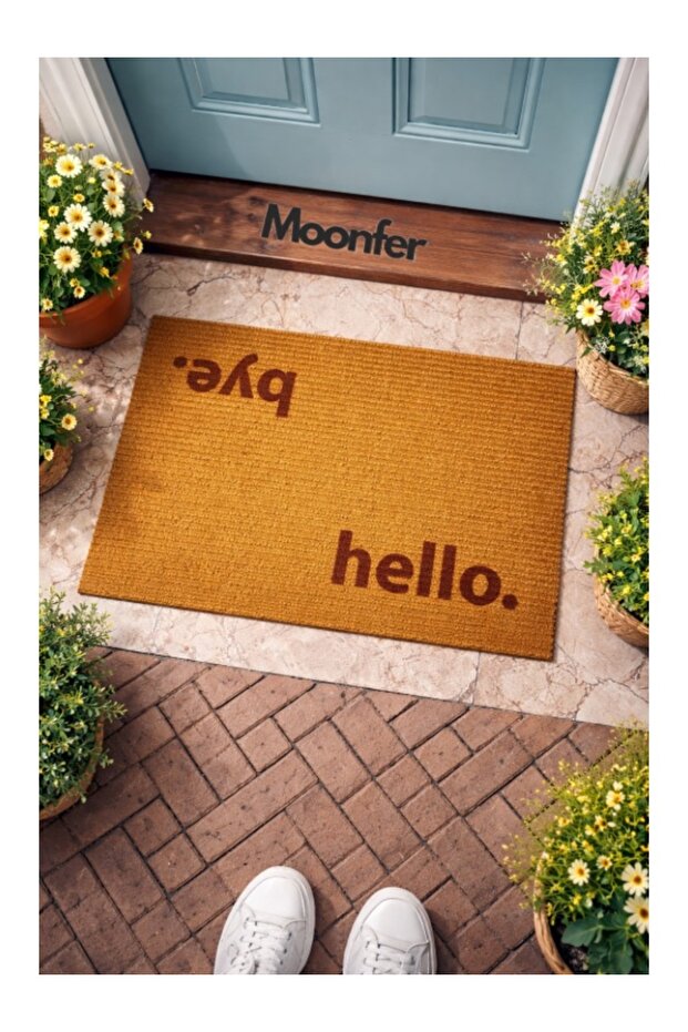Natural Hello-Bye Door Mat