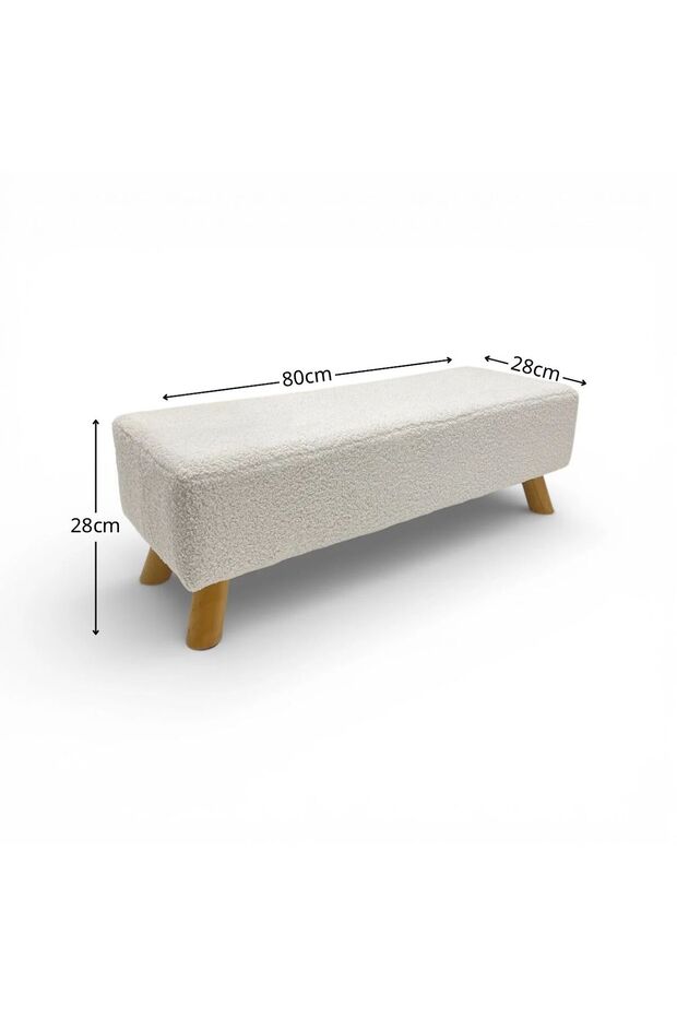 Modern Rectangular Soft Touch Stool - 4