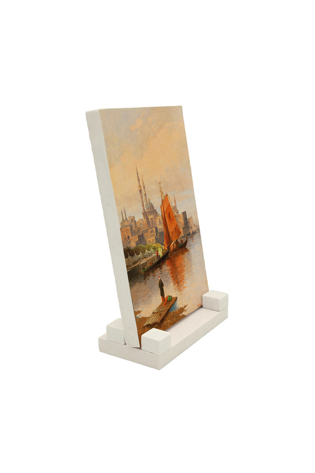 19Th Century Istanbul Landscape Printed Stone Tabletop 10X15 5G-İst1898Kk