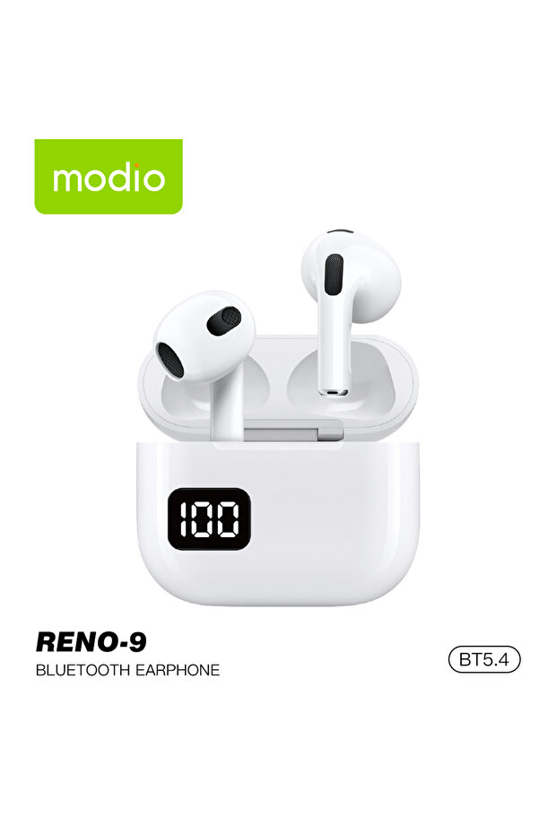 RENO-9 Wireless Earbuds with ANC,LED Power Display Compatible with iOS & Android
