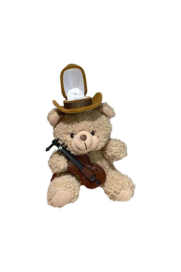 A Cute West Highland Dog & Bear Doll Ring Box, Creative Jewelry Storage Organizer, Surprise Proposa.