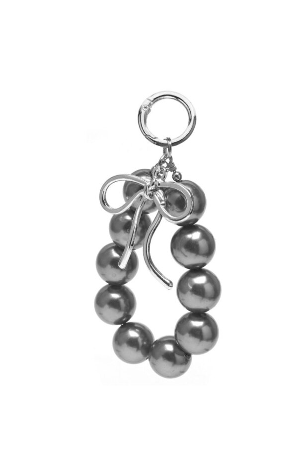 G-2176-gray Beaded Bow Bag Accessories Pendant Creative Fashion Women's Keychain Car Pendant
