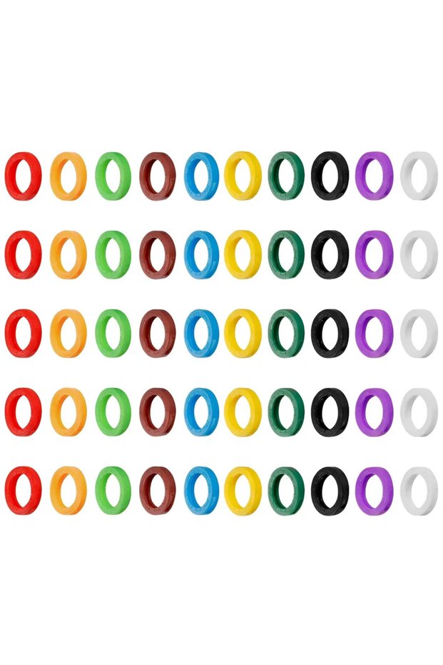 50Pcs 10-50Pcs Colored Key Caps Covers Soft Key Identifiers Protector Organizer Labels Silencer ...