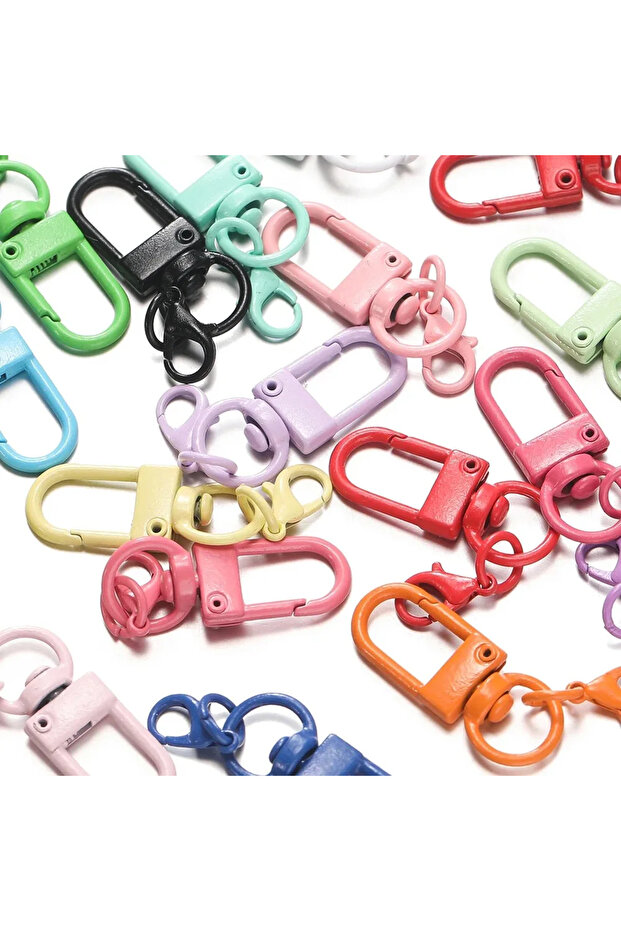 10PCS Random mixed 10pcs/Lot Colorful Metal Lobster Clasp Hooks – Keychain & Jewelry Making Supplies