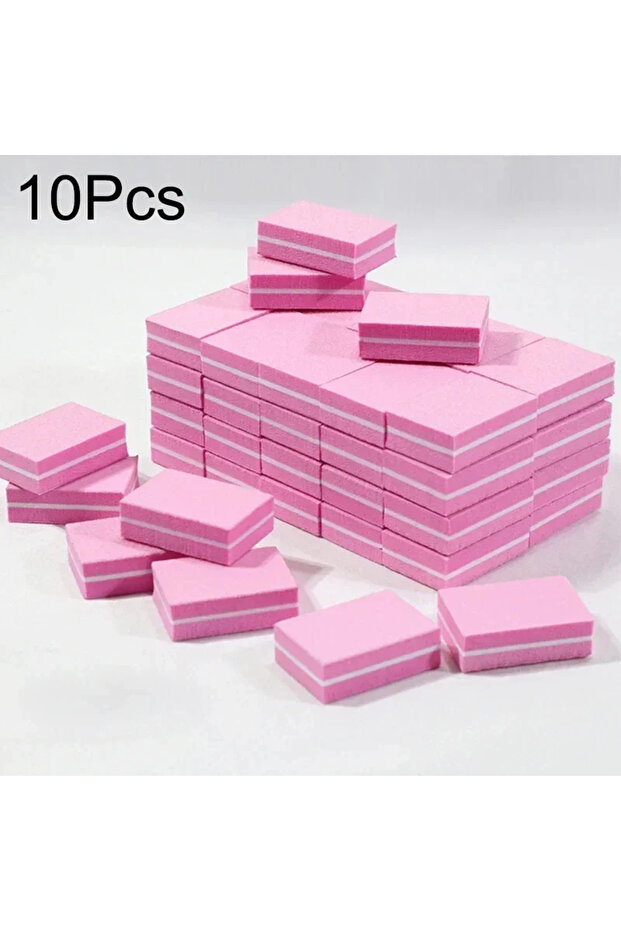10pc-pink 50Pcs Professional Mini Nails Art buffer File 100/180 Sandpaper Manicure Tips Care File Sa