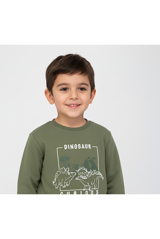 Dinosaur Printed Boy's Sweatshirt