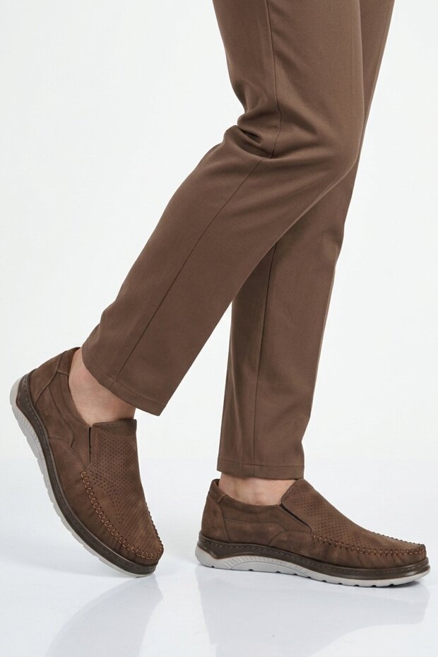 Brown Genuine Leather Men's Casual Shoes