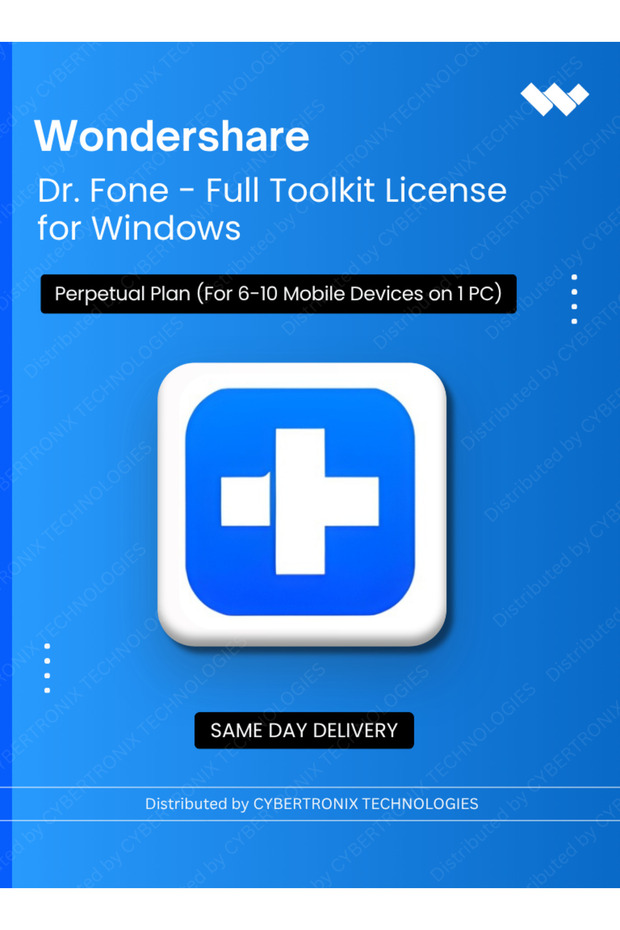 Dr.Fone Win Perpetual (6-10 Mobile Devices on 1PC) | Digital License | Same Day Delivery