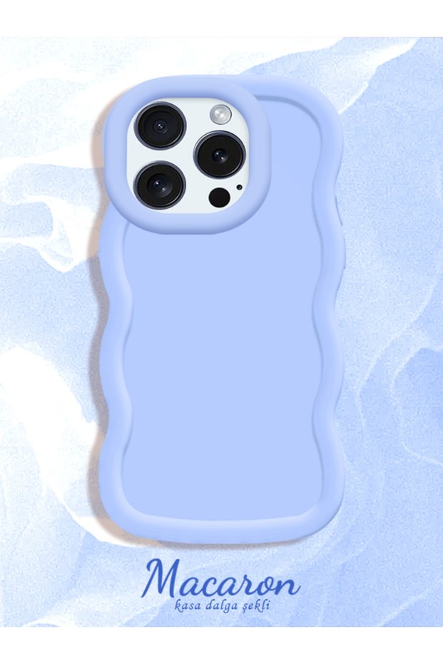 Shockproof Simple Blue Silicone Phone Case Compatible with iPhone 15 Pro