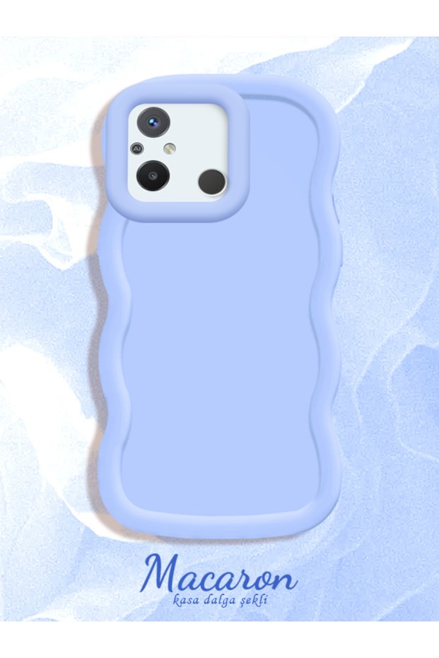 Simple Blue Silicone Phone Case Compatible with Redmi 11A Shockproof
