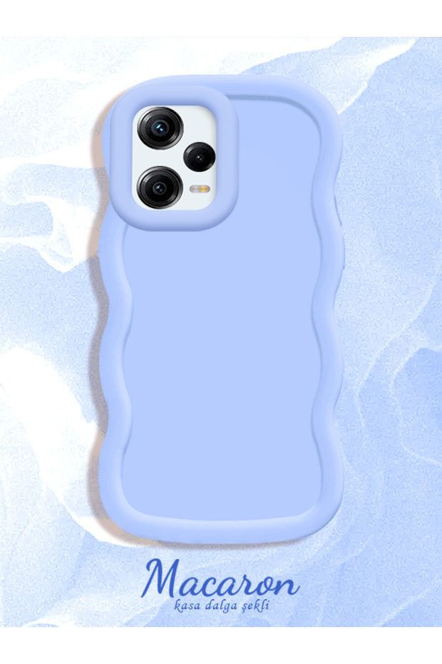 Shockproof Simple Blue Silicone Phone Case Compatible with Redmi Note 12 Pro 5g