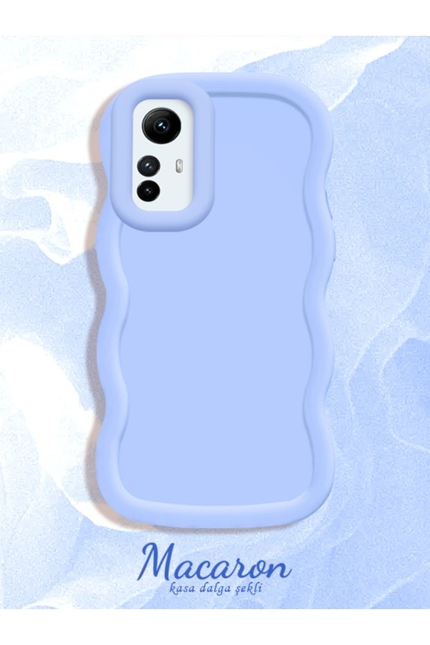 Simple Blue Silicone Phone Case Compatible with Redmi Note 12S Shockproof