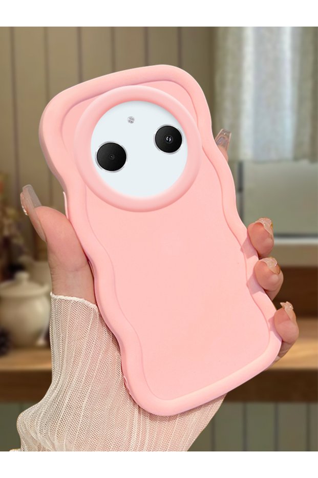 Redmi A3 Pro Compatible Shockproof Simple Pink Silicone Phone Case