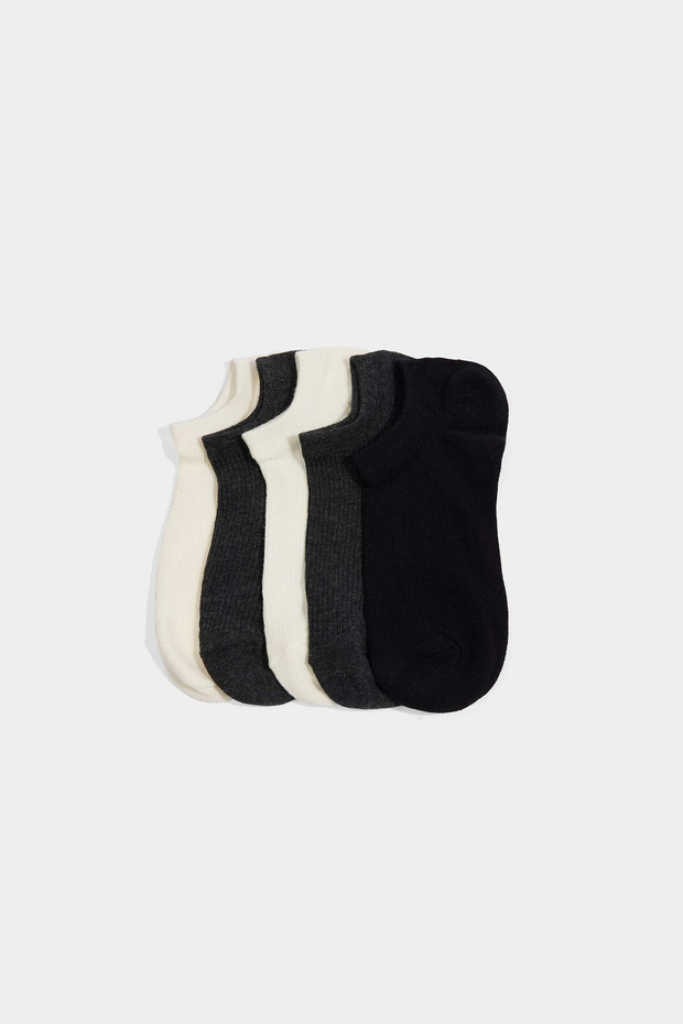 G2092Axkr1 Multi-Colored Men's 5-Piece Cotton Sneaker Socks