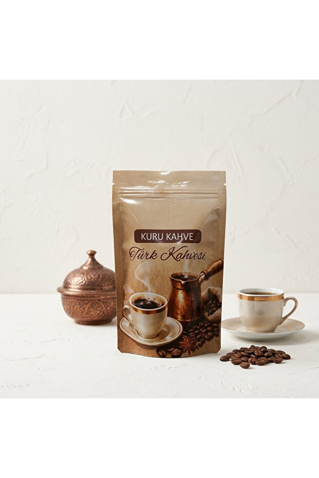Turkish Coffee Ziplock Doypack Packaging (Empty Package - 1000 Pieces - 11X18)