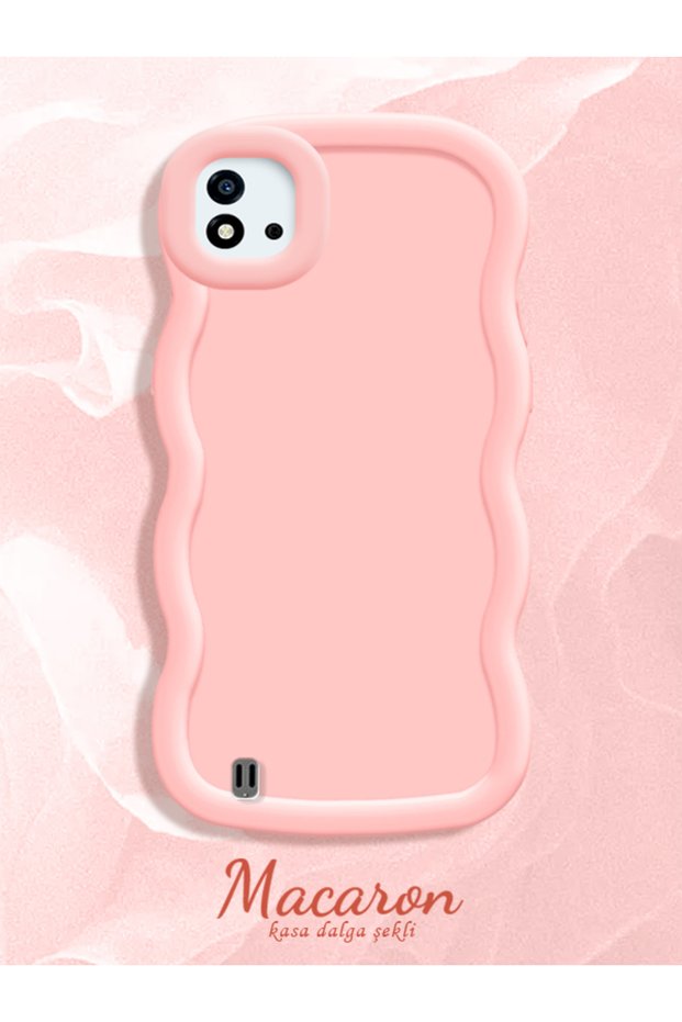Shockproof Simple Pink Silicone Phone Case Compatible with Realme C11 2021