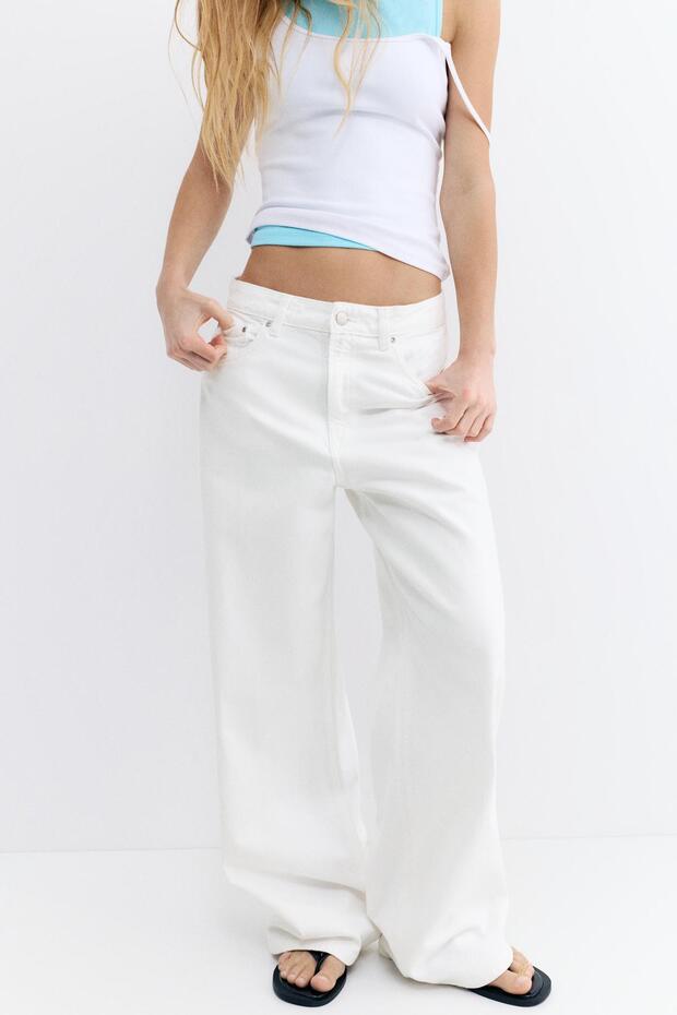 Orta bel baggy jean - 2