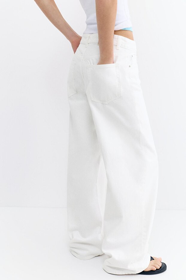 Orta bel baggy jean - 5
