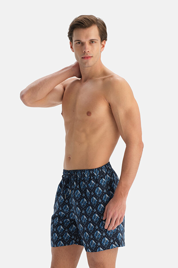 Multicolor Ethnic Patterned Mid-Shorts - 3