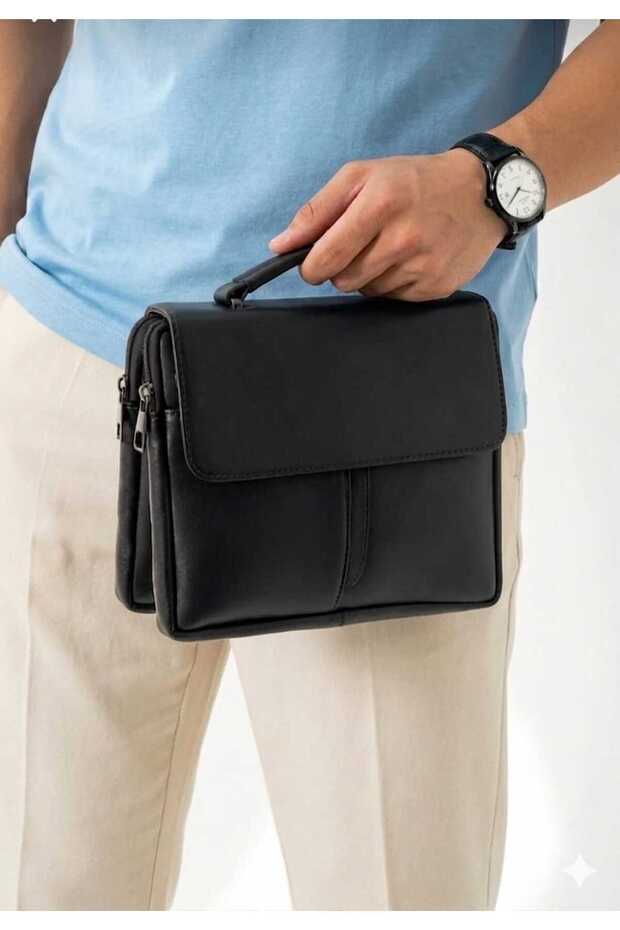 Genuine Leather Horizontal Men's Shoulder Bag & Crossbody Bag & Casual Men's Bag & Men's Handbag & Briefcase