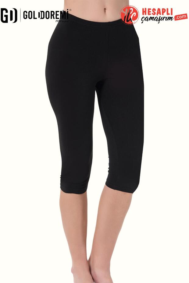 Premium Women's Plus Size Comfortable Fit High Waist Mesh Below Knee Capri Cotton Leggings