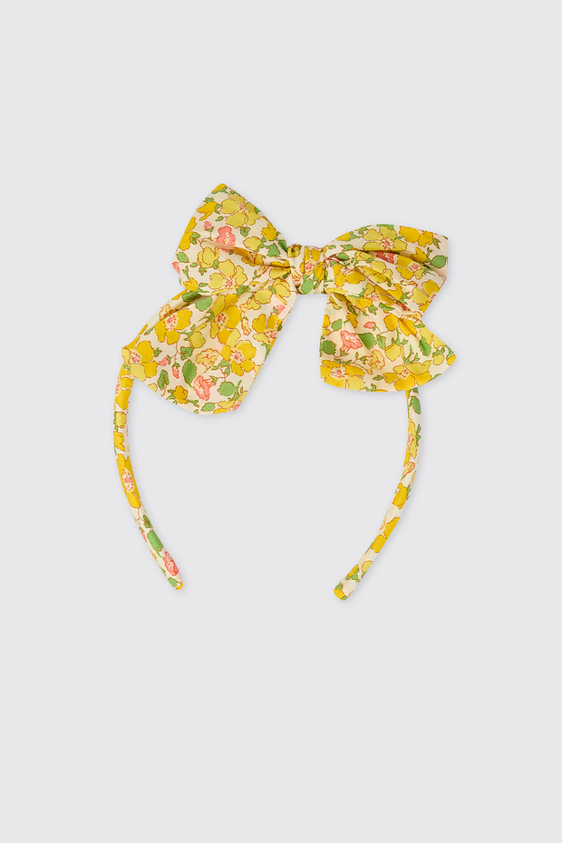 Liberty Fabric Baby Girl Cream Crown Set