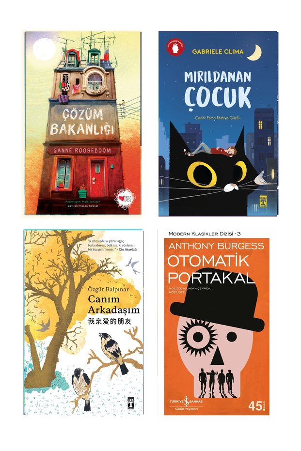 5-6-7-8.Sınıf Okuma Seti Çözüm Bakanlığı Canım Arkadaşım Mırıldanan Çocuk Otomatik Portakal 4 Kitap