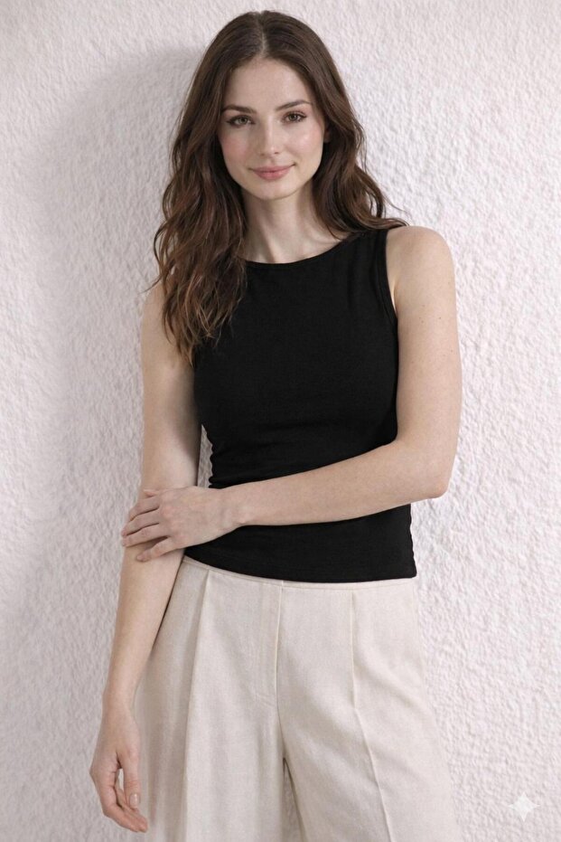 Women's Body-Fitting Basic Undershirt 0091 - 1
