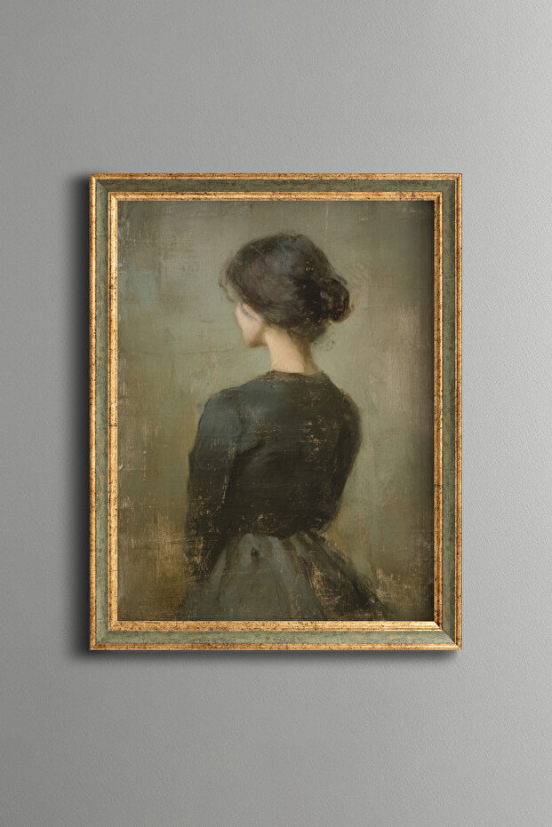 إطار نسائي أنيق بتصميم عتيق - نموذج نحيف - مزخرف من الخلف
