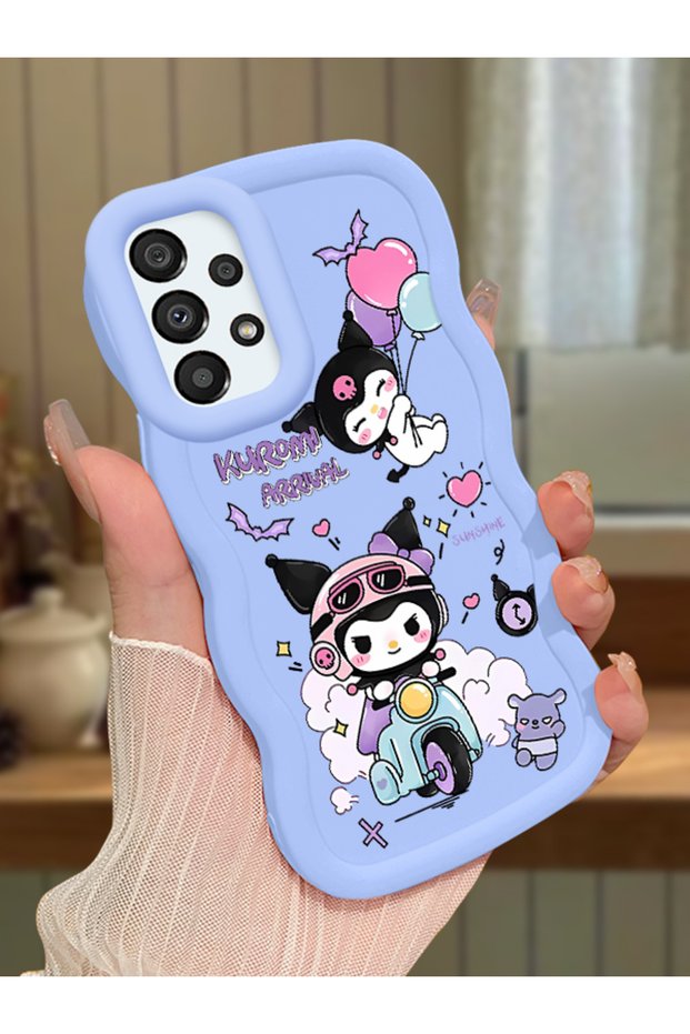 Samsung Galaxy A33 5g Compatible Shockproof Simple Blue Silicone Phone Case Kuromi Pattern