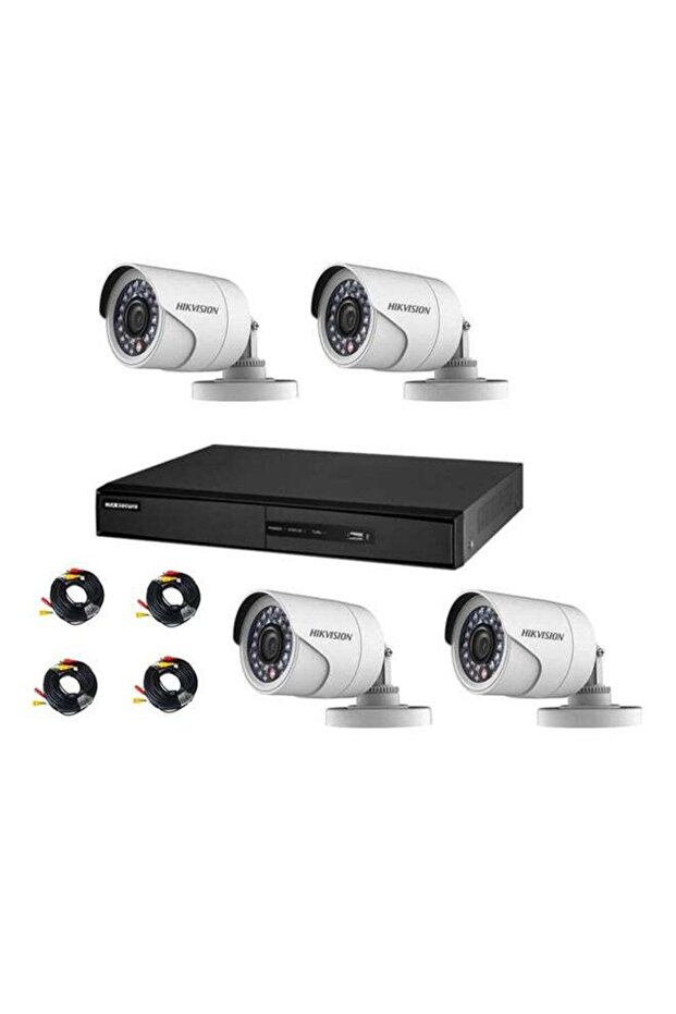 طقم كاميرات مراقبة بتقنية Turbo HD DVR بأربعة قنوات