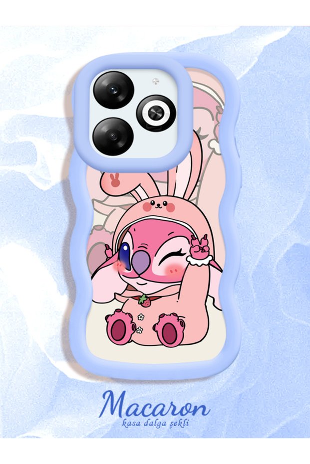 Simple Blue Silicone Phone Case Compatible with Infinix Smart 8 Pro Cute Pattern Shockproof