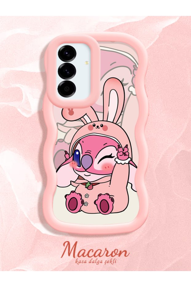 Simple Pink Silicone Phone Case Cute Pattern Compatible with Samsung Galaxy A56 Shockproof