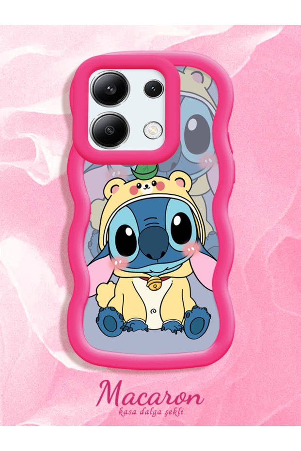 Simple Red Silicone Phone Case Stitch Pattern Compatible with Redmi Note 13 4g Shockproof