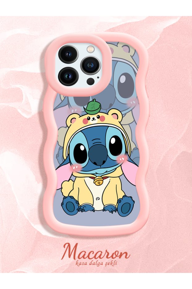 Simple Pink Silicone Phone Case Stitch Pattern Compatible with iPhone 13 Pro Shockproof