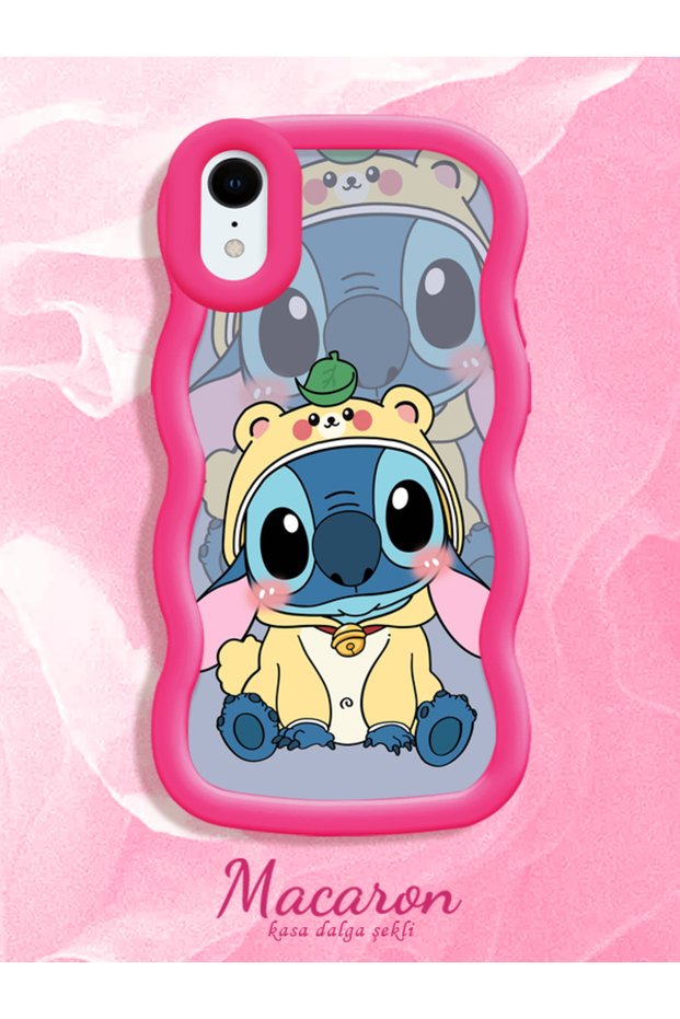 Simple Red Silicone Phone Case Stitch Pattern Compatible with iPhone Xr Shockproof
