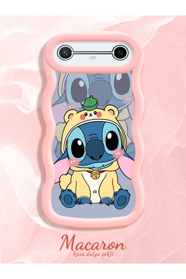 Shockproof Simple Pink Silicone Phone Case Stitch Pattern Compatible with Tecno Pova Slim