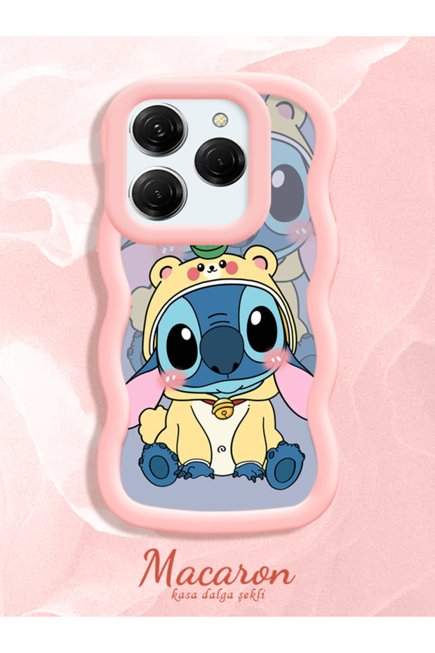 Simple Pink Silicone Phone Case Stitch Pattern Compatible with Tecno Spark 20 Pro Shockproof