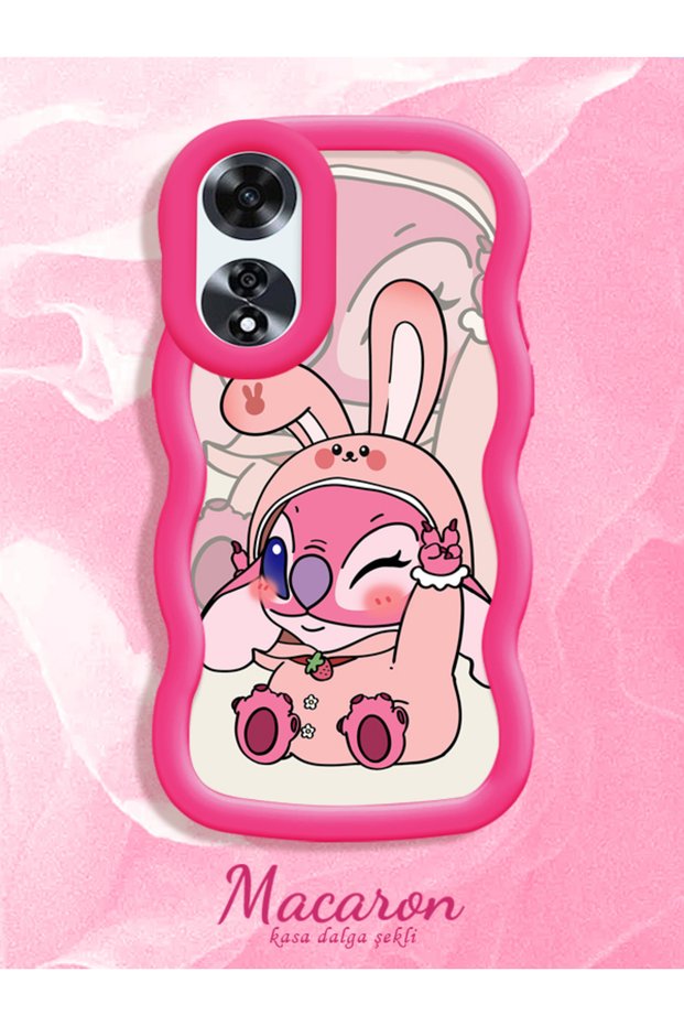 Simple Red Silicone Phone Case Cute Pattern Compatible with Oppo A60 Shockproof